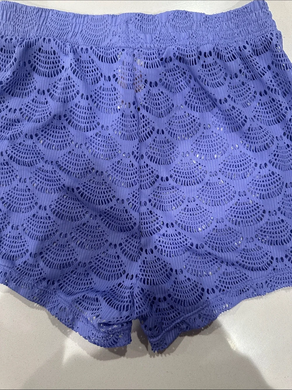 Cat & Jack Girls Purple Crochet Swim Coverup Shorts